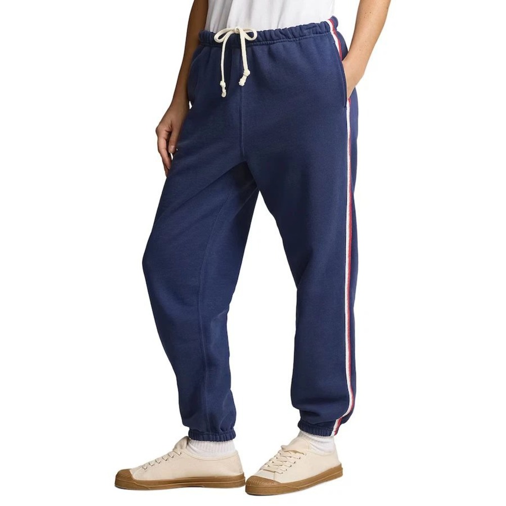 Polo Ralph Lauren Team USA Olympic Navy Blue Stripe Sweatpants Mens Small NEW